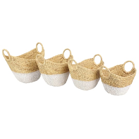 CosmoLiving by Cosmopolitan Brown Seagrass Contemporary Storage Basket Set